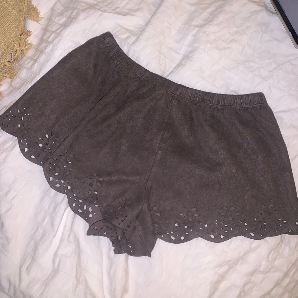 Suede Fabric Shorts